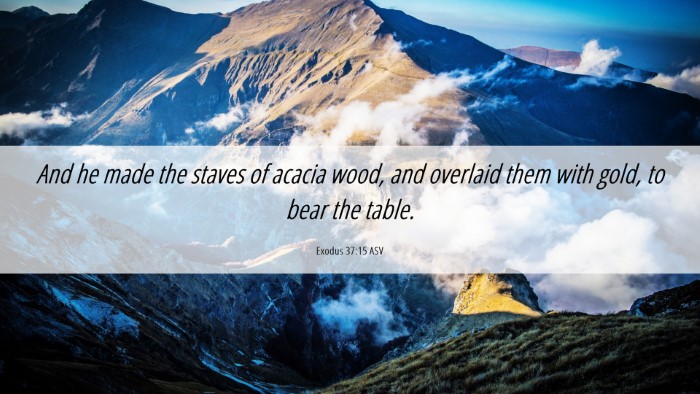Picture 06 - Exodus 37:15 ASV Desktop Wallpaper - And he made the staves of acacia wood, and - Desktop Bible Verse Wallpaper