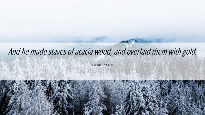 Picture 06 - Exodus 37:4 ASV Desktop Wallpaper - And he made staves of acacia wood, and overlaid - Desktop Bible Verse Wallpaper