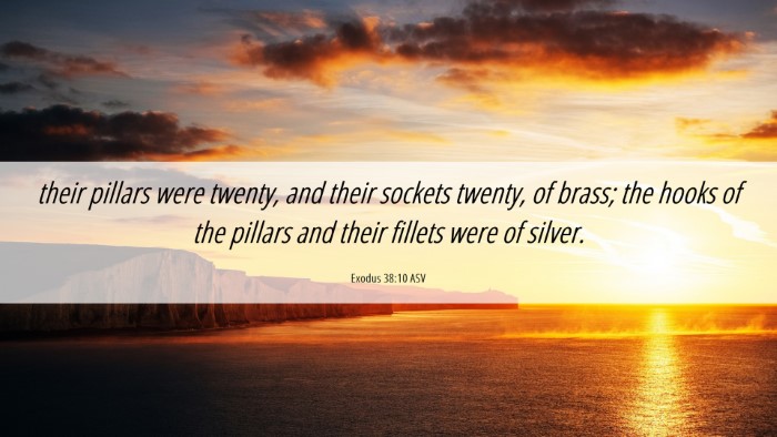 Picture 06 - Exodus 38:10 ASV Desktop Wallpaper - their pillars were twenty, and their sockets - Desktop Bible Verse Wallpaper