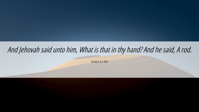 Picture 06 - Exodus 4:2 ASV Desktop Wallpaper - And Jehovah said unto him, What is that in thy - Desktop Bible Verse Wallpaper