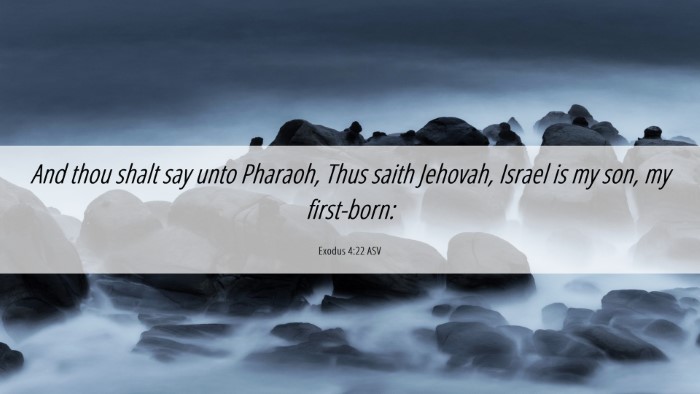 Picture 06 - Exodus 4:22 ASV Desktop Wallpaper - And thou shalt say unto Pharaoh, Thus saith - Desktop Bible Verse Wallpaper
