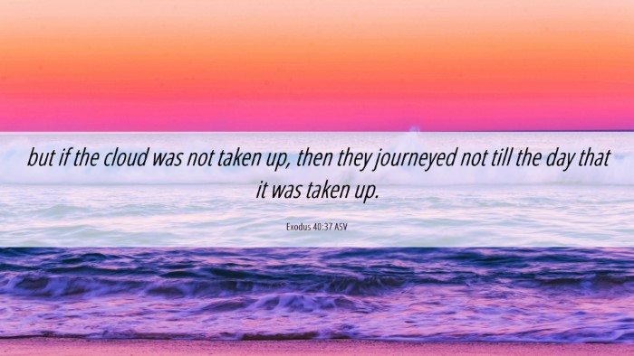 Picture 06 - Exodus 40:37 ASV Desktop Wallpaper - but if the cloud was not taken up, then they - Desktop Bible Verse Wallpaper
