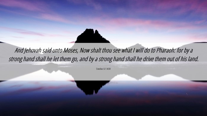 Picture 06 - Exodus 6:1 ASV Desktop Wallpaper - And Jehovah said unto Moses, Now shalt thou see - Desktop Bible Verse Wallpaper