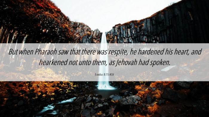 Picture 06 - Exodus 8:15 ASV Desktop Wallpaper - But when Pharaoh saw that there was respite, he - Desktop Bible Verse Wallpaper