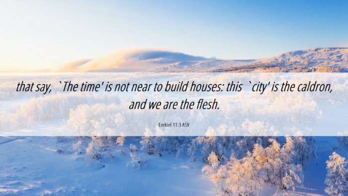 Picture 06 - Ezekiel 11:3 ASV Desktop Wallpaper - that say, `The time' is not near to build houses: - Desktop Bible Verse Wallpaper