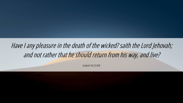 Picture 06 - Ezekiel 18:23 ASV Desktop Wallpaper - Have I any pleasure in the death of the wicked? - Desktop Bible Verse Wallpaper