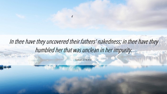 Picture 06 - Ezekiel 22:10 ASV Desktop Wallpaper - In thee have they uncovered their fathers' - Desktop Bible Verse Wallpaper