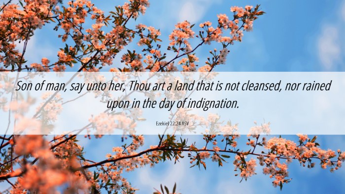 Picture 06 - Ezekiel 22:24 ASV Desktop Wallpaper - Son of man, say unto her, Thou art a land that is - Desktop Bible Verse Wallpaper