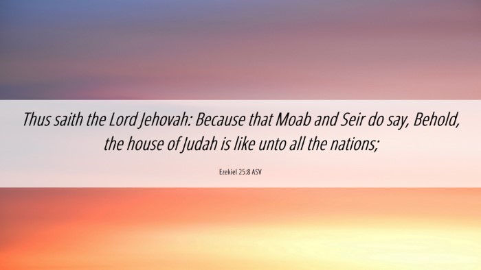 Picture 06 - Ezekiel 25:8 ASV Desktop Wallpaper - Thus saith the Lord Jehovah: Because that Moab - Desktop Bible Verse Wallpaper