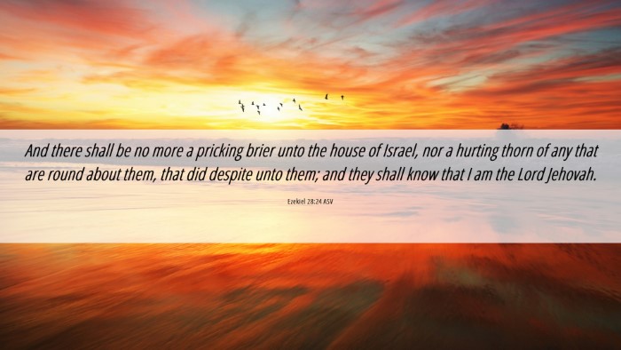 Picture 06 - Ezekiel 28:24 ASV Desktop Wallpaper - And there shall be no more a pricking brier unto - Desktop Bible Verse Wallpaper
