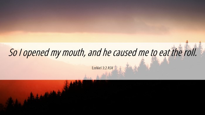 Picture 06 - Ezekiel 3:2 ASV Desktop Wallpaper - So I opened my mouth, and he caused me to eat the - Desktop Bible Verse Wallpaper