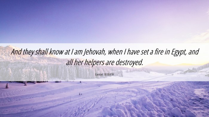 Picture 06 - Ezekiel 30:8 ASV Desktop Wallpaper - And they shall know at I am Jehovah, when I have - Desktop Bible Verse Wallpaper