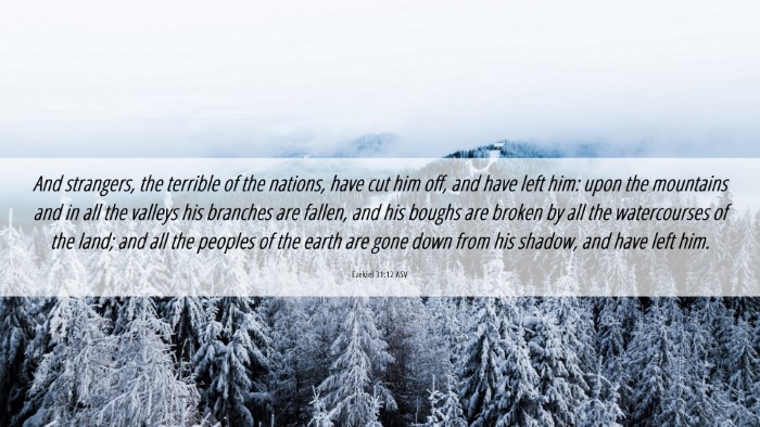 Picture 06 - Ezekiel 31:12 ASV Desktop Wallpaper - And strangers, the terrible of the nations, have - Desktop Bible Verse Wallpaper