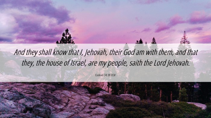 Picture 06 - Ezekiel 34:30 ASV Desktop Wallpaper - And they shall know that I, Jehovah, their God am - Desktop Bible Verse Wallpaper
