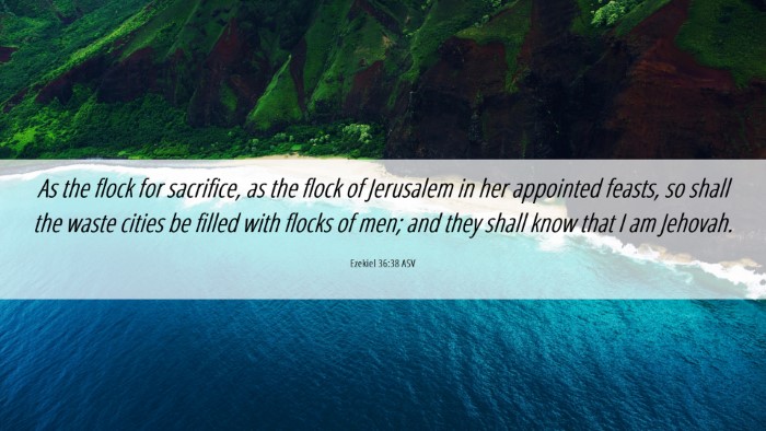 Picture 06 - Ezekiel 36:38 ASV Desktop Wallpaper - As the flock for sacrifice, as the flock of - Desktop Bible Verse Wallpaper