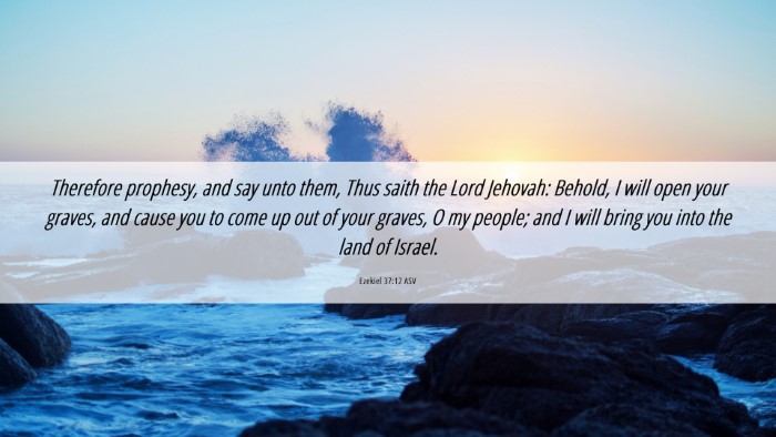 Picture 06 - Ezekiel 37:12 ASV Desktop Wallpaper - Therefore prophesy, and say unto them, Thus saith - Desktop Bible Verse Wallpaper
