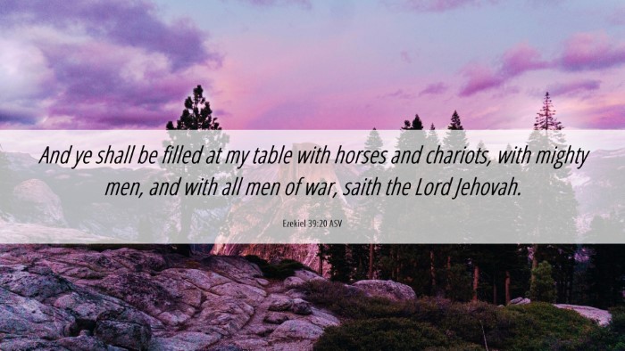 Picture 06 - Ezekiel 39:20 ASV Desktop Wallpaper - And ye shall be filled at my table with horses - Desktop Bible Verse Wallpaper