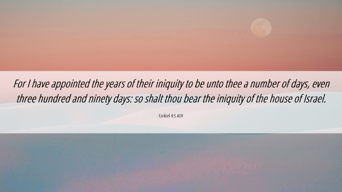 Picture 06 - Ezekiel 4:5 ASV Desktop Wallpaper - For I have appointed the years of their iniquity - Desktop Bible Verse Wallpaper