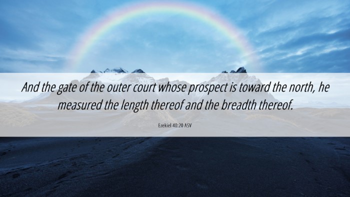 Picture 06 - Ezekiel 40:20 ASV Desktop Wallpaper - And the gate of the outer court whose prospect is - Desktop Bible Verse Wallpaper