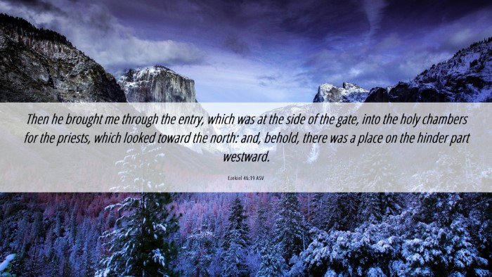 Picture 06 - Ezekiel 46:19 ASV Desktop Wallpaper - Then he brought me through the entry, which was - Desktop Bible Verse Wallpaper
