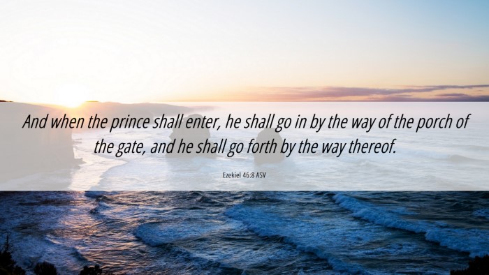 Picture 06 - Ezekiel 46:8 ASV Desktop Wallpaper - And when the prince shall enter, he shall go in - Desktop Bible Verse Wallpaper