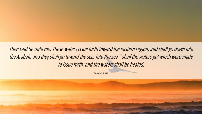Picture 06 - Ezekiel 47:8 ASV Desktop Wallpaper - Then said he unto me, These waters issue forth - Desktop Bible Verse Wallpaper