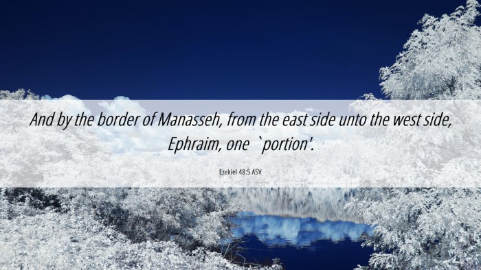 Picture 06 - Ezekiel 48:5 ASV Desktop Wallpaper - And by the border of Manasseh, from the east side - Desktop Bible Verse Wallpaper
