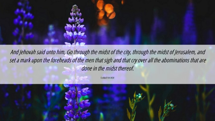 Picture 06 - Ezekiel 9:4 ASV Desktop Wallpaper - And Jehovah said unto him, Go through the midst - Desktop Bible Verse Wallpaper