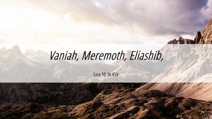 Picture 06 - Ezra 10:36 ASV Desktop Wallpaper - Vaniah, Meremoth, - Desktop Bible Verse Wallpaper