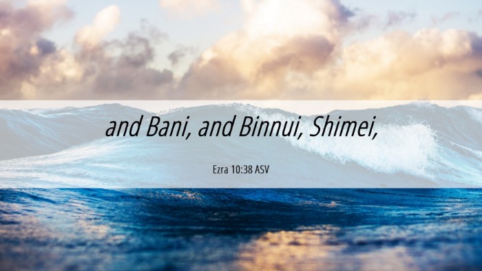 Picture 06 - Ezra 10:38 ASV Desktop Wallpaper - and Bani, and Binnui, - Desktop Bible Verse Wallpaper