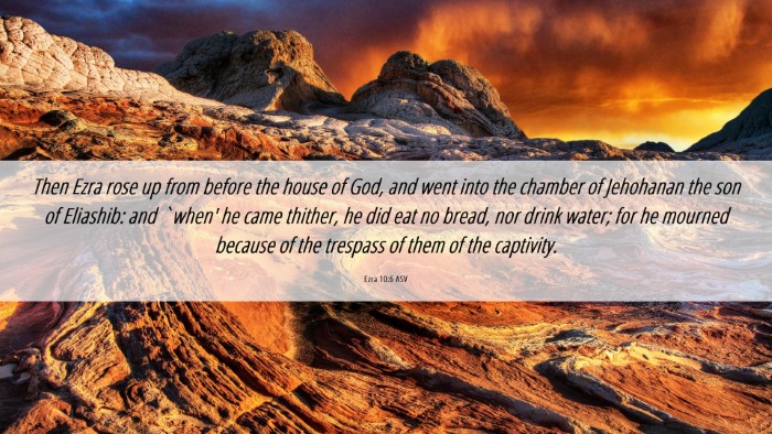 Picture 06 - Ezra 10:6 ASV Desktop Wallpaper - Then Ezra rose up from before the house of God, - Desktop Bible Verse Wallpaper
