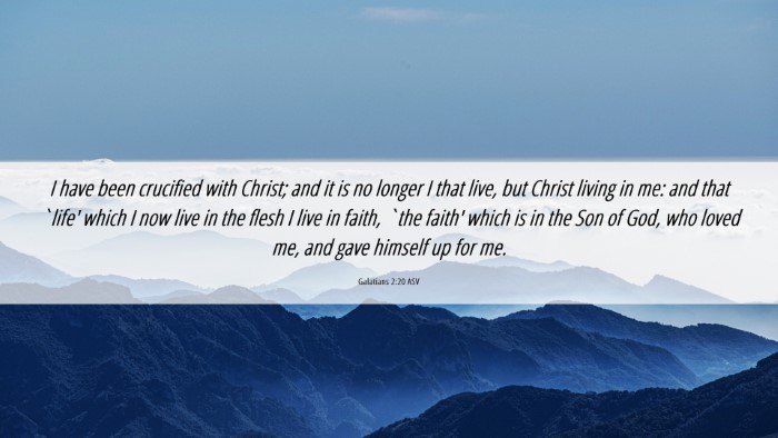 Picture 06 - Galatians 2:20 ASV Desktop Wallpaper - I have been crucified with Christ; and it is no - Desktop Bible Verse Wallpaper
