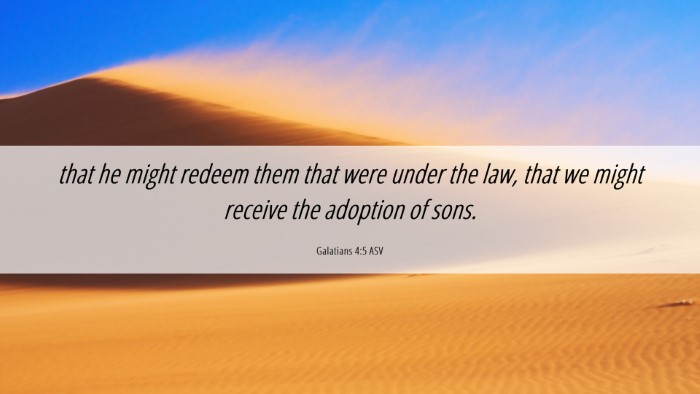 Picture 06 - Galatians 4:5 ASV Desktop Wallpaper - that he might redeem them that were under the - Desktop Bible Verse Wallpaper