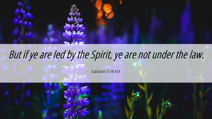 Picture 06 - Galatians 5:18 ASV Desktop Wallpaper - But if ye are led by the Spirit, ye are not under - Desktop Bible Verse Wallpaper