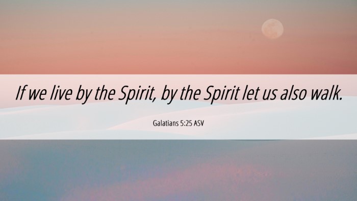 Picture 06 - Galatians 5:25 ASV Desktop Wallpaper - If we live by the Spirit, by the Spirit let us - Desktop Bible Verse Wallpaper
