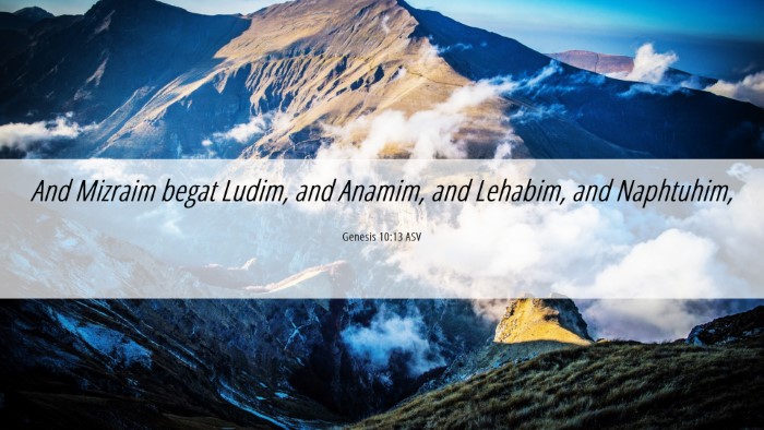 Picture 06 - Genesis 10:13 ASV Desktop Wallpaper - And Mizraim begat Ludim, and Anamim, and Lehabim, - Desktop Bible Verse Wallpaper