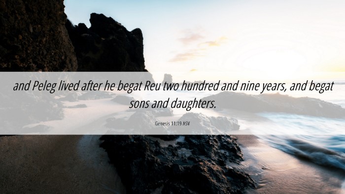Picture 06 - Genesis 11:19 ASV Desktop Wallpaper - and Peleg lived after he begat Reu two hundred - Desktop Bible Verse Wallpaper