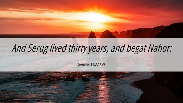 Picture 06 - Genesis 11:22 ASV Desktop Wallpaper - And Serug lived thirty years, and begat - Desktop Bible Verse Wallpaper