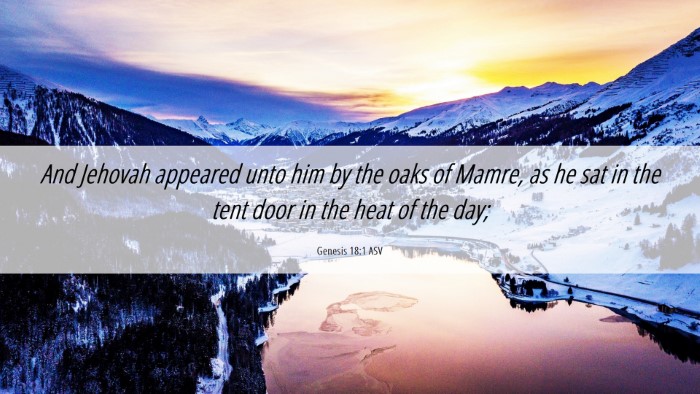 Picture 06 - Genesis 18:1 ASV Desktop Wallpaper - And Jehovah appeared unto him by the oaks of - Desktop Bible Verse Wallpaper