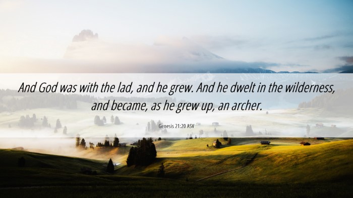Picture 06 - Genesis 21:20 ASV Desktop Wallpaper - And God was with the lad, and he grew. And he - Desktop Bible Verse Wallpaper