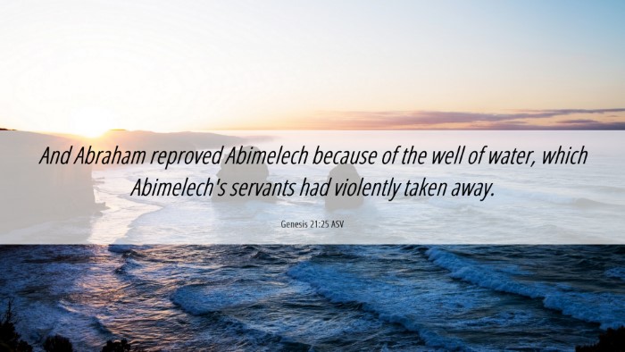 Picture 06 - Genesis 21:25 ASV Desktop Wallpaper - And Abraham reproved Abimelech because of the - Desktop Bible Verse Wallpaper