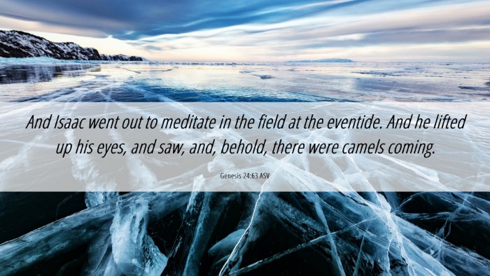 Picture 06 - Genesis 24:63 ASV Desktop Wallpaper - And Isaac went out to meditate in the field at - Desktop Bible Verse Wallpaper