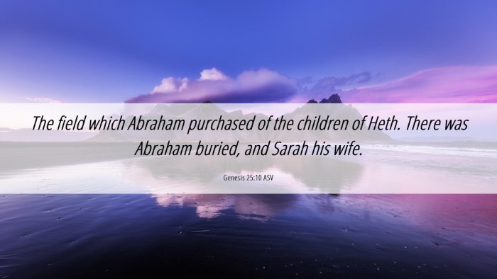 Picture 06 - Genesis 25:10 ASV Desktop Wallpaper - The field which Abraham purchased of the children - Desktop Bible Verse Wallpaper