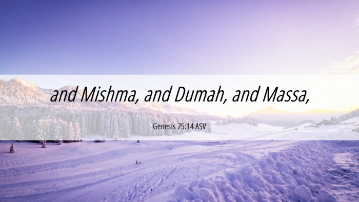 Picture 06 - Genesis 25:14 ASV Desktop Wallpaper - and Mishma, and Dumah, and - Desktop Bible Verse Wallpaper