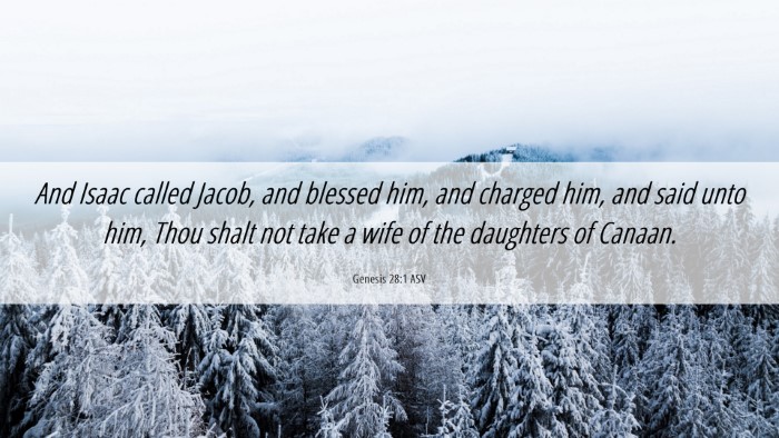 Picture 06 - Genesis 28:1 ASV Desktop Wallpaper - And Isaac called Jacob, and blessed him, and - Desktop Bible Verse Wallpaper