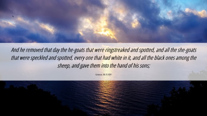 Picture 06 - Genesis 30:35 ASV Desktop Wallpaper - And he removed that day the he-goats that were - Desktop Bible Verse Wallpaper