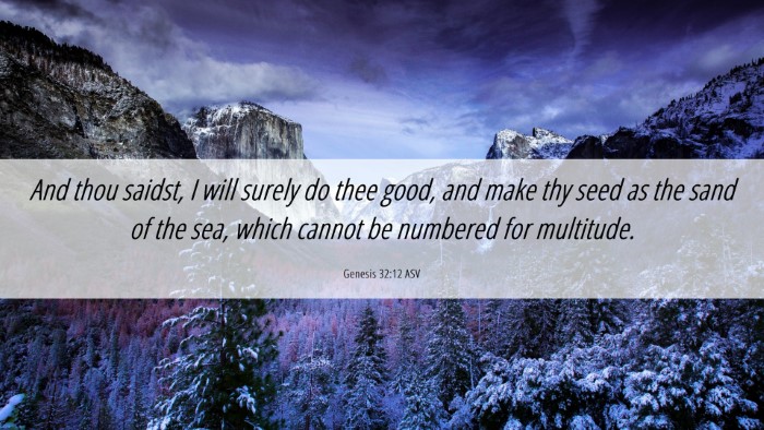 Picture 06 - Genesis 32:12 ASV Desktop Wallpaper - And thou saidst, I will surely do thee good, and - Desktop Bible Verse Wallpaper