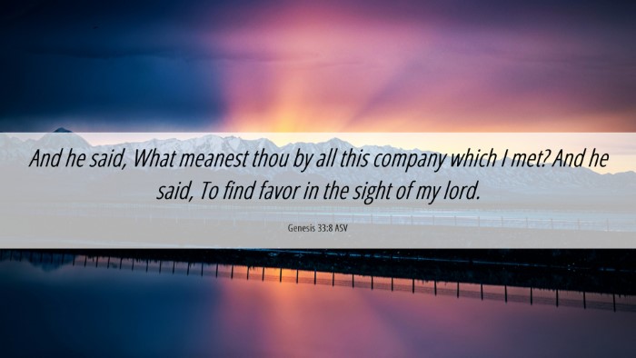 Picture 06 - Genesis 33:8 ASV Desktop Wallpaper - And he said, What meanest thou by all this - Desktop Bible Verse Wallpaper