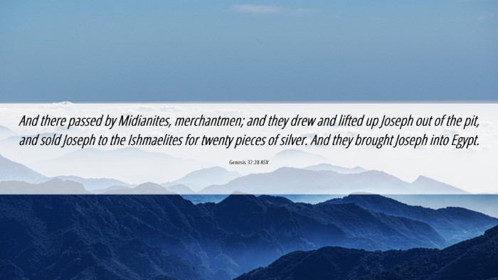 Picture 06 - Genesis 37:28 ASV Desktop Wallpaper - And there passed by Midianites, merchantmen; and - Desktop Bible Verse Wallpaper