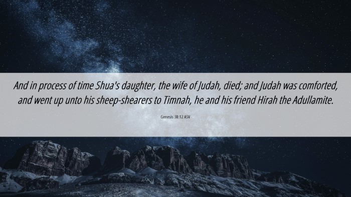 Picture 06 - Genesis 38:12 ASV Desktop Wallpaper - And in process of time Shua's daughter, the wife - Desktop Bible Verse Wallpaper